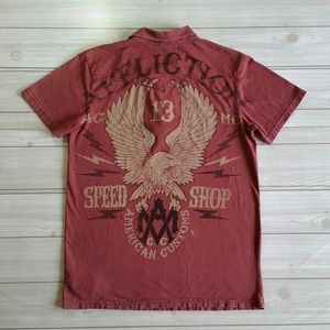 Affliction Men's Polo Shirt Size Large